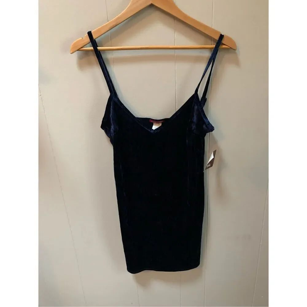 Ixia Royal Blue Velvet Slip Dress S NWT